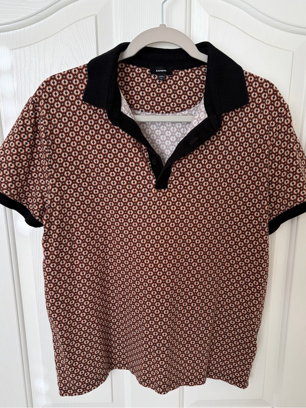 Express Geo Print Polo Shirt (M)